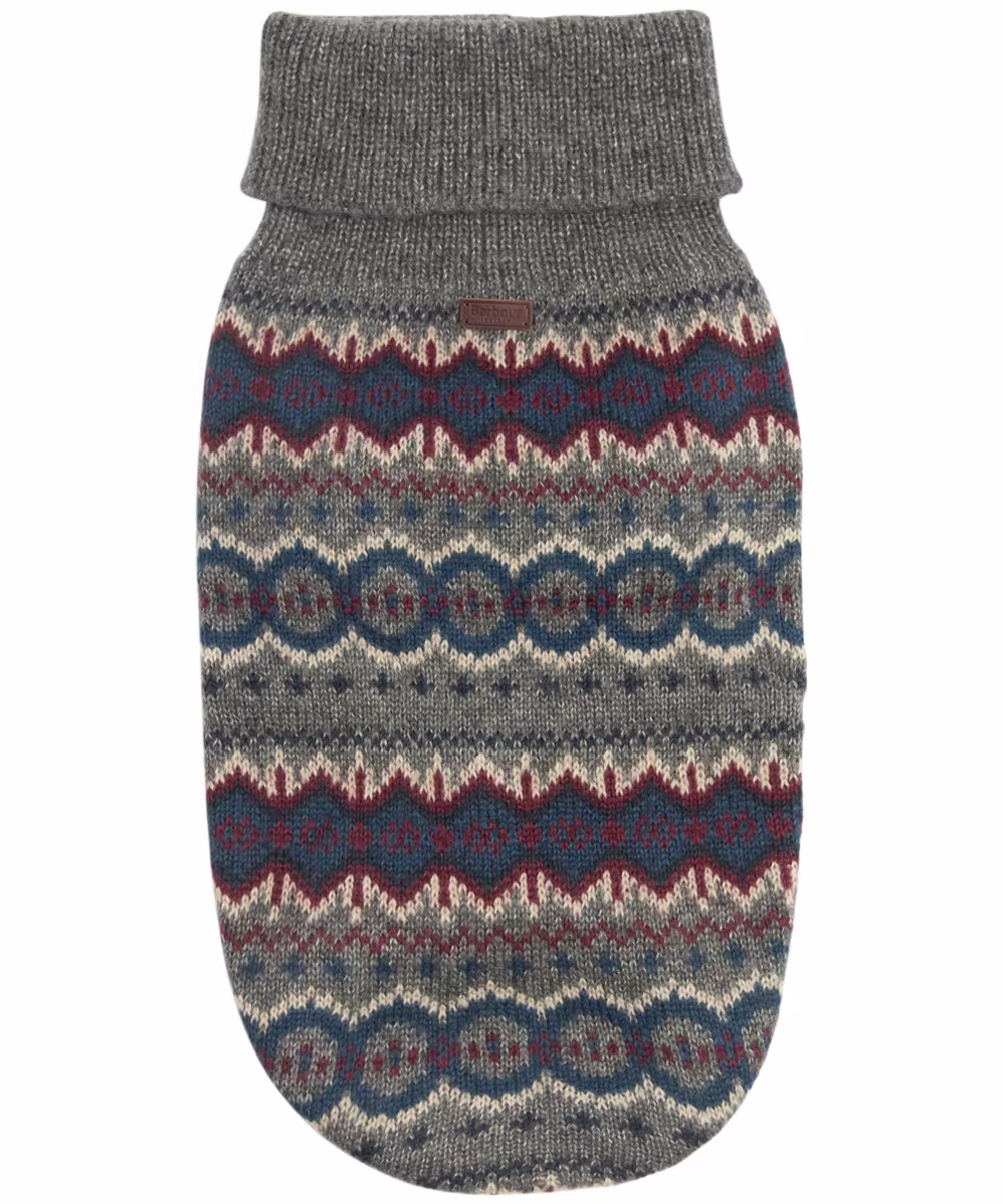 BARBOUR CASE FAIR ISLE DOG JUMPER