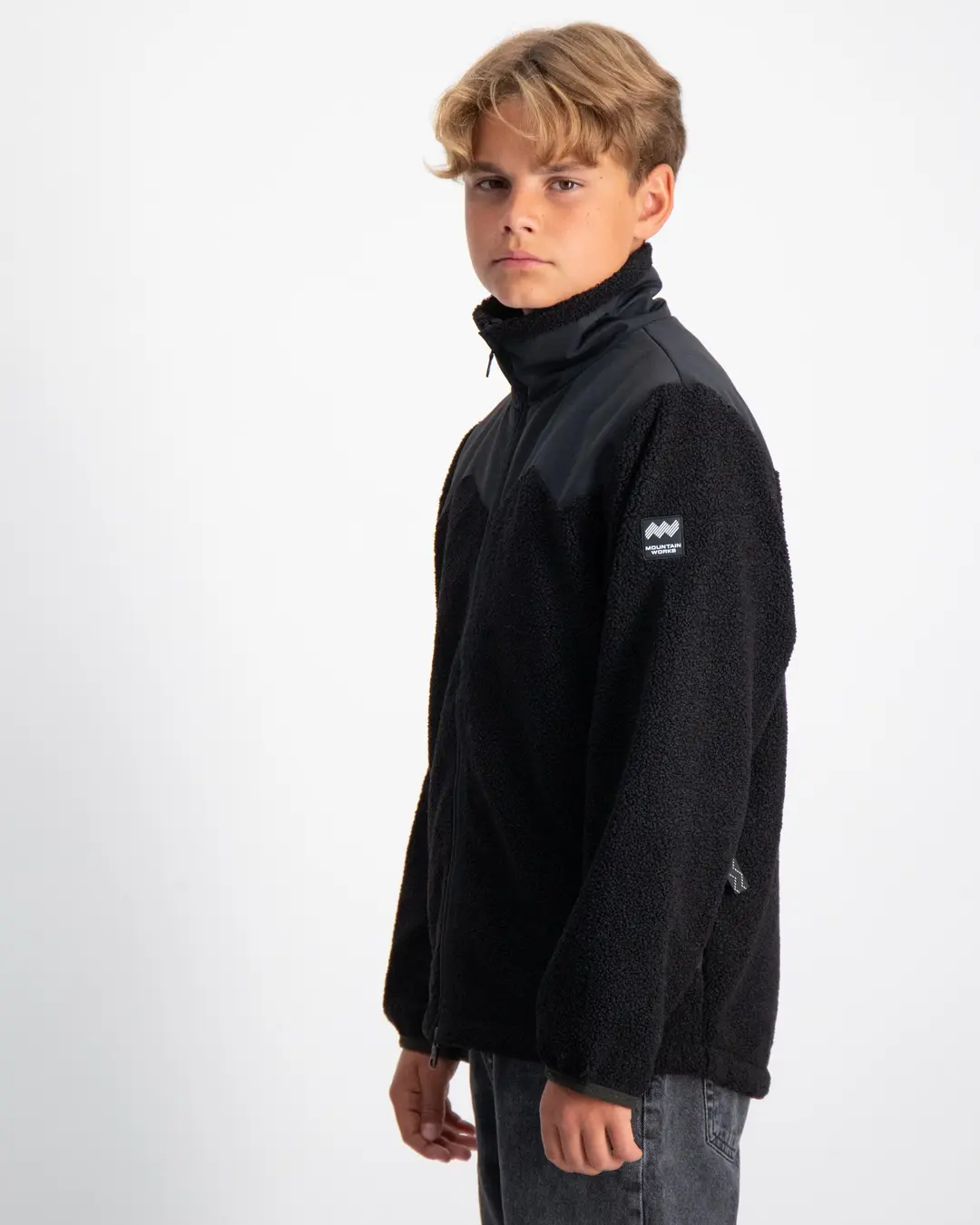mw kids pile fleece blk2