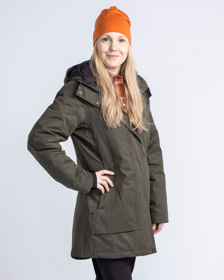 pinewood padded winter parka dam green