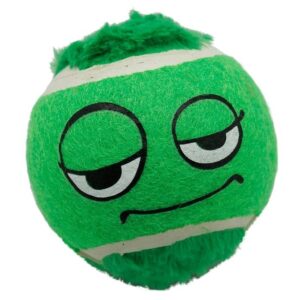 Tennisboll m mohikanfrisyr o ögon 7cm