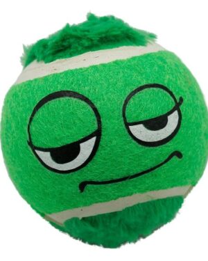 Tennisboll m mohikanfrisyr o ögon 7cm