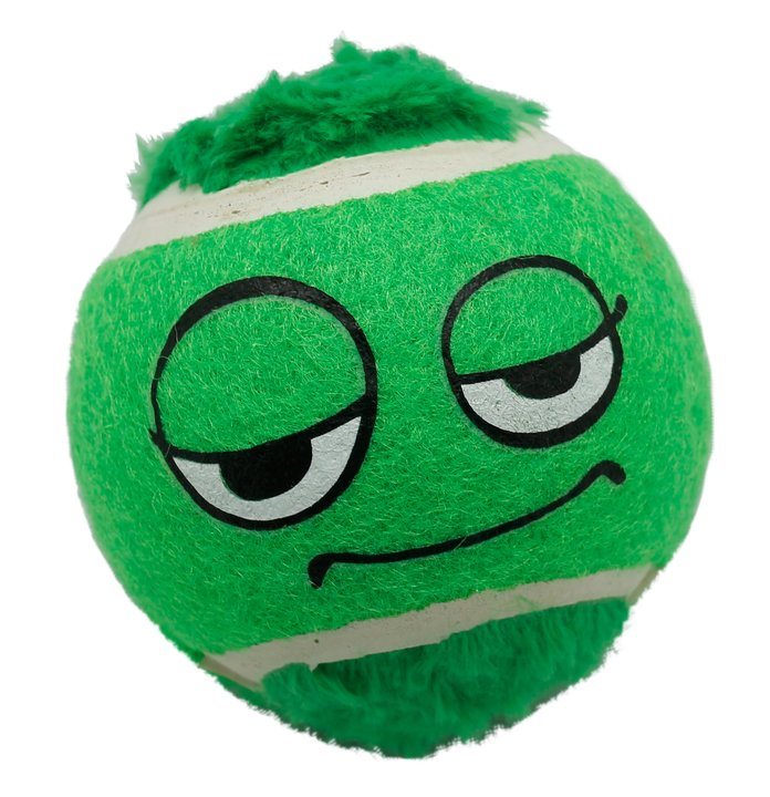 Tennisboll m mohikanfrisyr