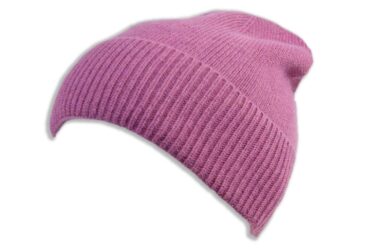 Rosa Stickad Mössa