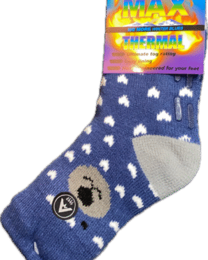 Avignon Heat Max Socka Barn Djur Björn Hjärtan Blå 27-35
