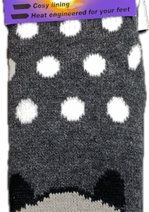Avignon Heat Max Socka Djur svart/prick Barn 27-35