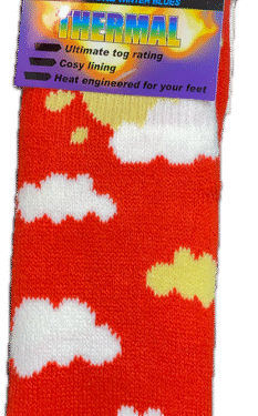 Avignon Heat Max Socka Barn Fantasi Sol/Moln Röd 27-35