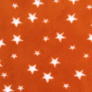 Vetbed Hundfäll 100x150 Orange/Vita Stjärnor