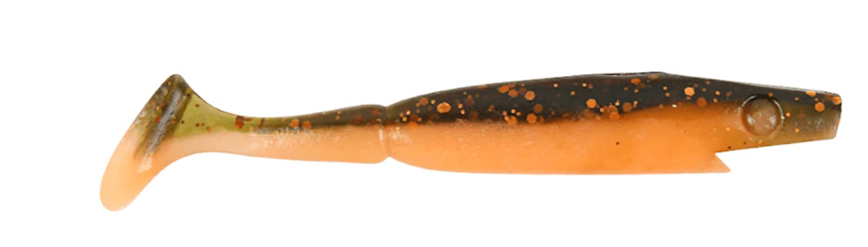 piglet shad 6pack, 10cm 7g black pumkin