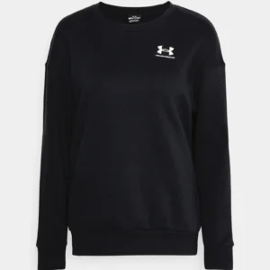 UNDER ARMOUR ESSENTIAL FLEECE CREW black