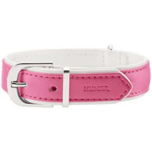 HUNTER Modern Art Rosa Hundhalsband i Läderimitation
