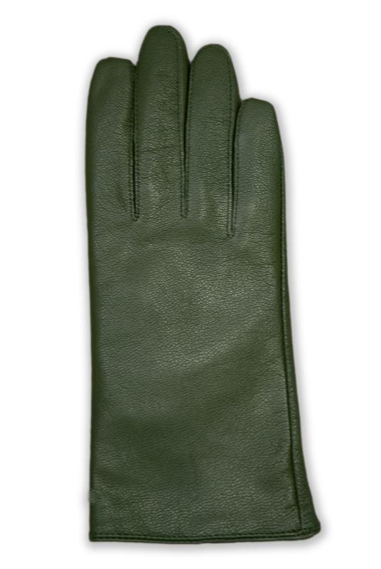 grön skinnhandske dam