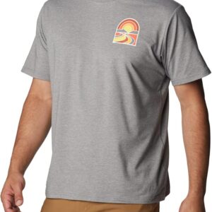 grå t-shirt herr columbia men's sun trek short sleeve