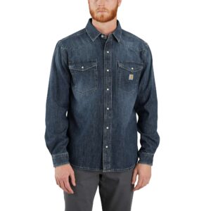 Jeansskjorta Herr - Carhartt-A Denim Snap Front Shirt