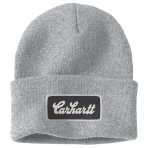 carhartt mössa knit cuffed script patch beanie