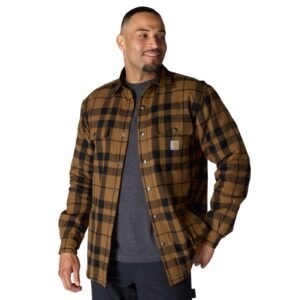 Carhartt-A Flannel Sherpa-Lined Shirt Jacket - Brun, M