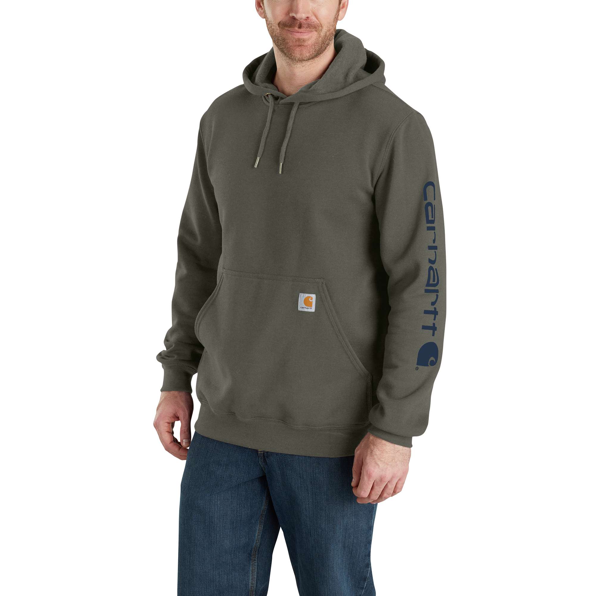 EU_K288_DOV Carhartt-A Sleeve Logo Hooded Sweatshirt